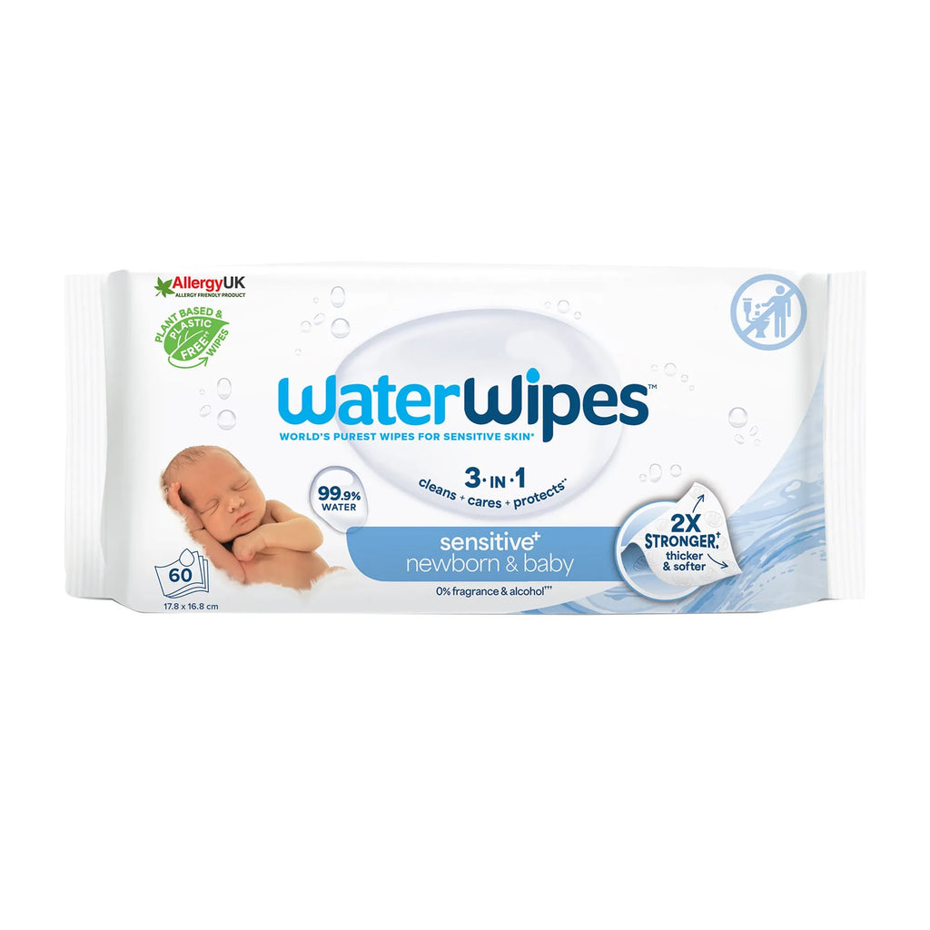 WaterWipes Baby & Newborn Sensitive Wipes 60 Pack