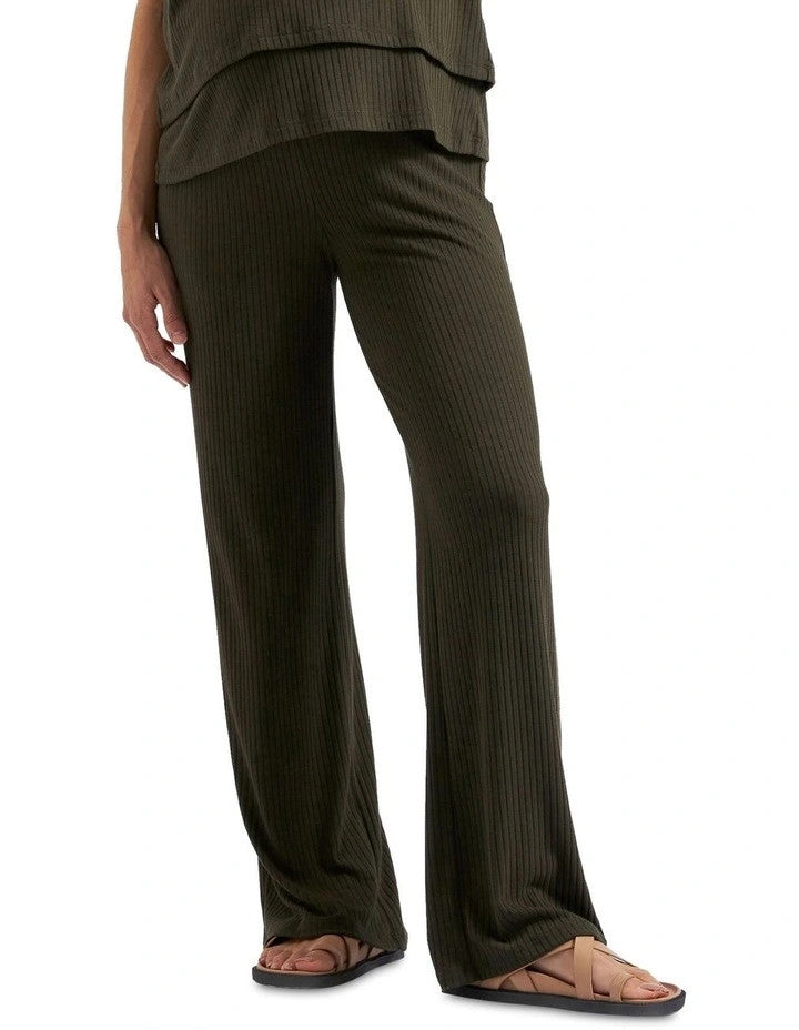 Cindy Rib Pants - Khaki