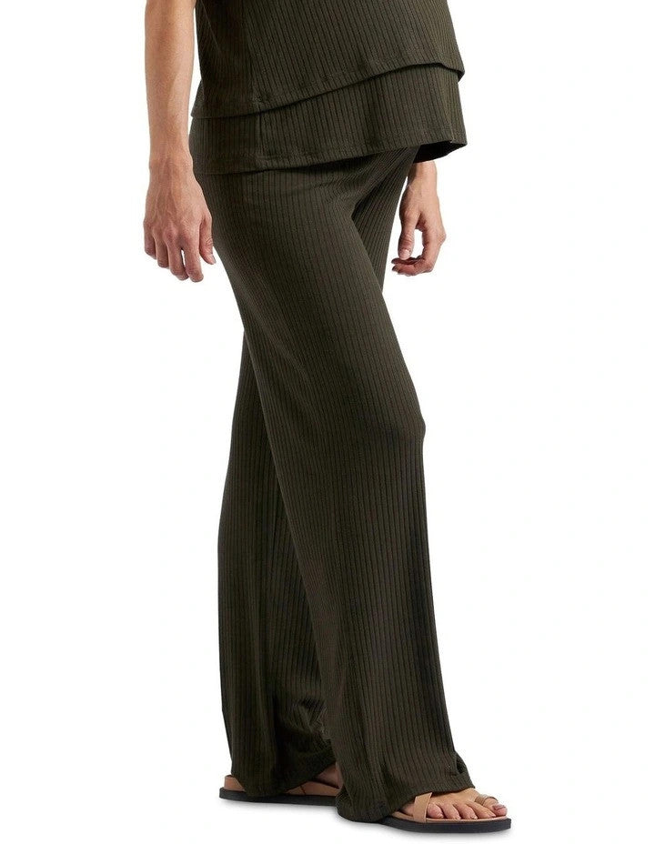 Cindy Rib Pants - Khaki