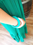 Tie Front Tiered Midi Dress - Green