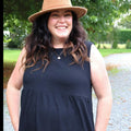 Tiered Midi Dress Black - Maternity & Breastfeeding