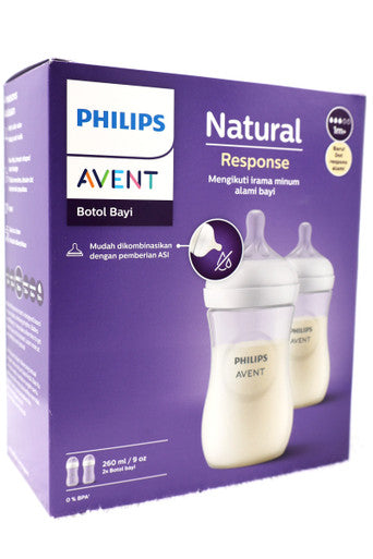 Avent Natural Response Bottles 260mL - Twin Pack