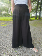 Black Linen Palazzo Pants