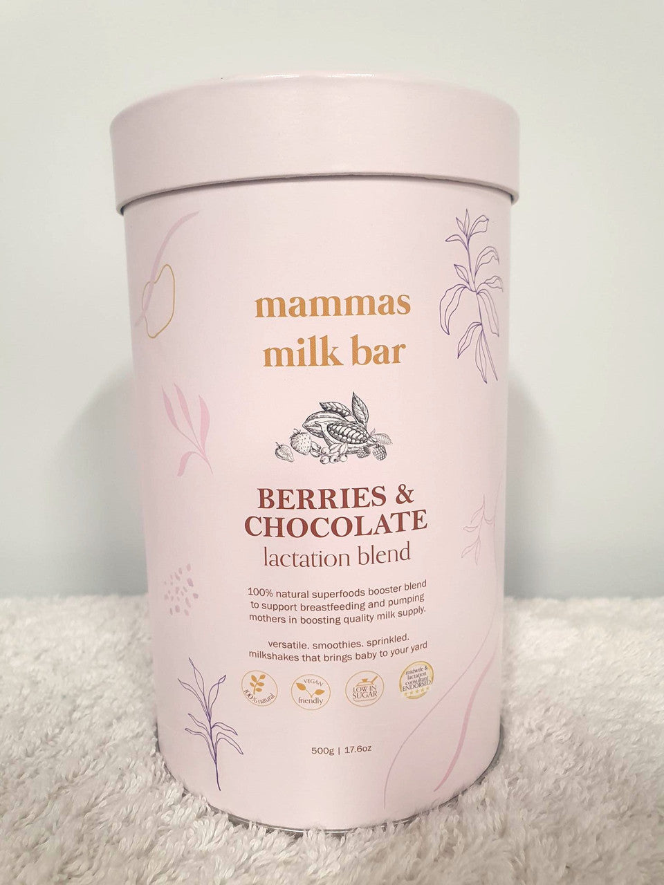 Mammas Milk Bar Lactation Blend Smoothie Berries & Chocolate