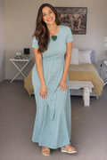 Teal Maxi Dress - Maternity & Breastfeeding