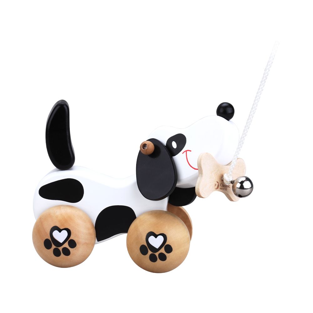 Wooden Pull Dog