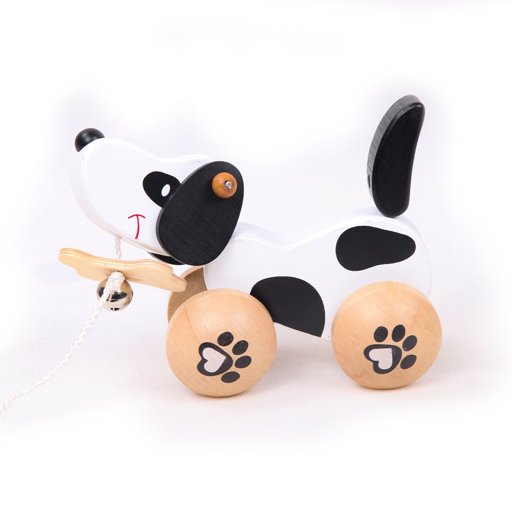 Wooden Pull Dog