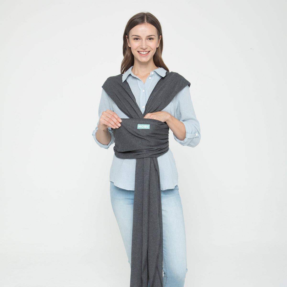 MOBY True Wrap Baby Carrier - Black Onyx