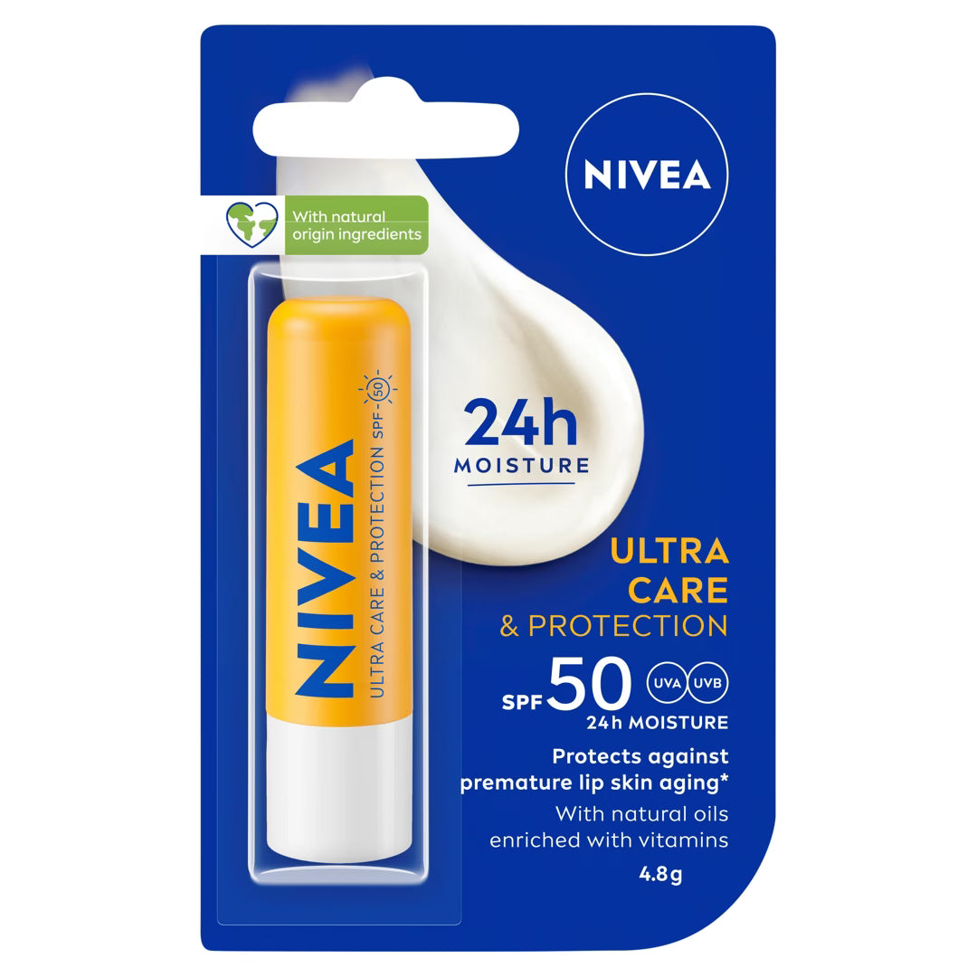 Nivea Ultra Care and Protection SPF50 Lip Balm 4.8g