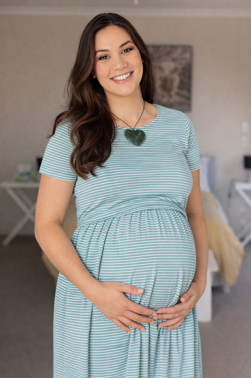 Teal Maxi Dress - Maternity & Breastfeeding