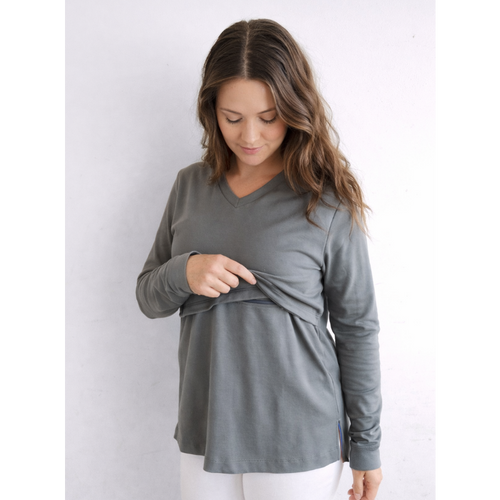 Abigail V neck sweat top