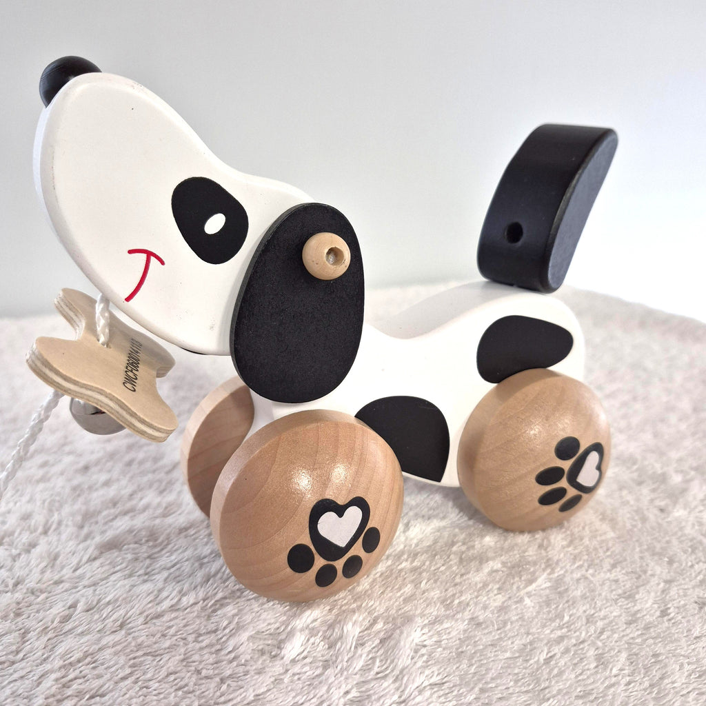 Wooden Pull Dog