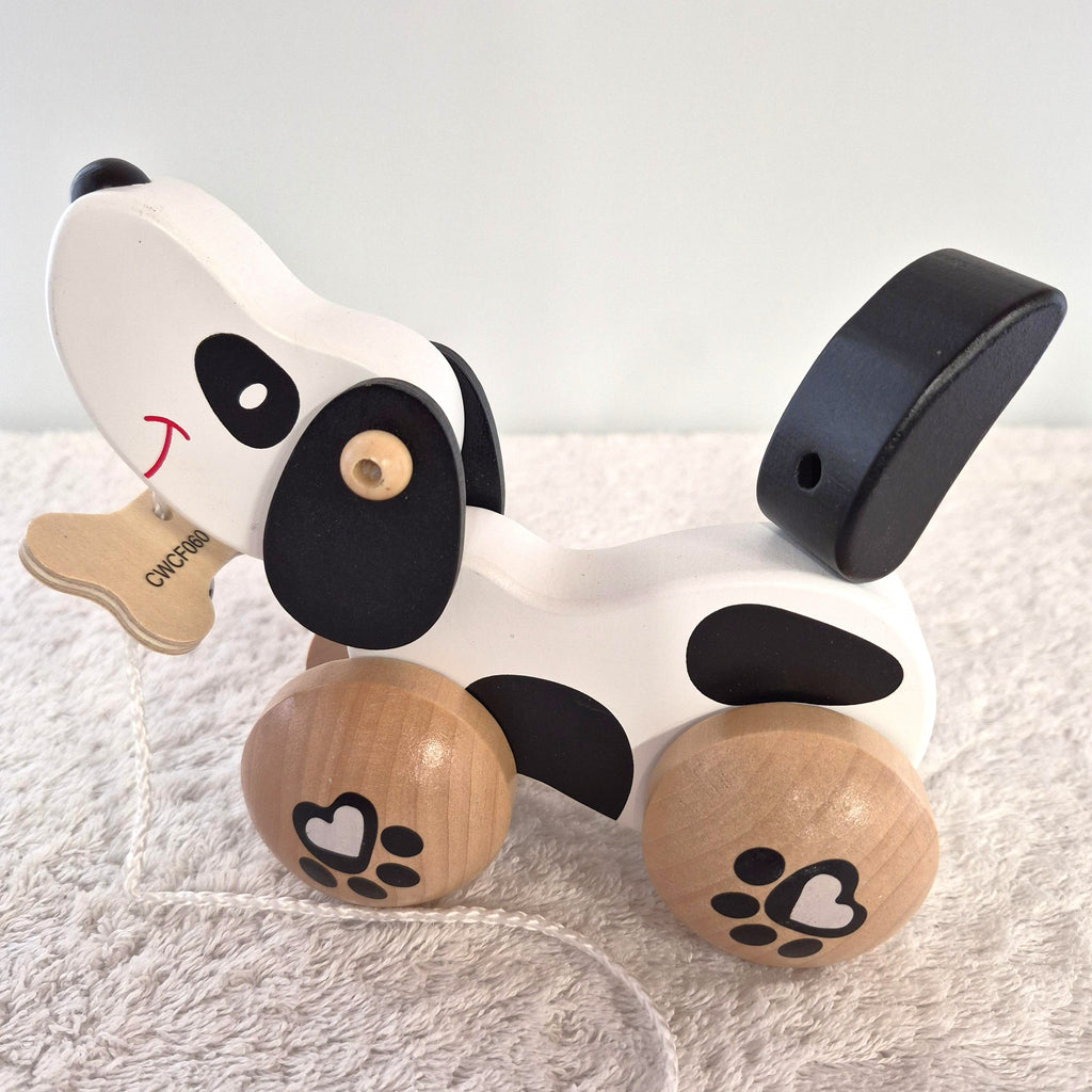Wooden Pull Dog