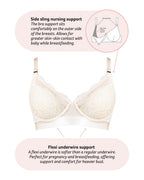 Warrior Plunge Nursing Bra - Ivory