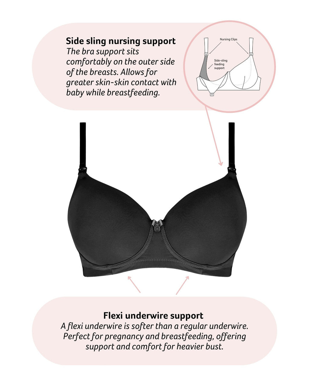 Hotmilk Nursing Bra Forever Yours - Black by Hotmilk Lingerie