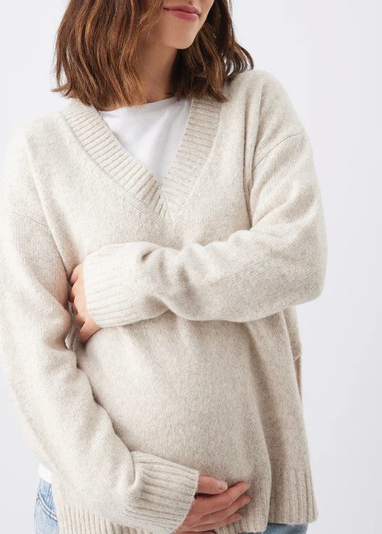 Vera Nursing Knit - Oat Marle