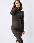 Nella Rib Nursing Knit Dress - Ivy