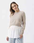 Sandy Detachable Nursing Knit - Latte