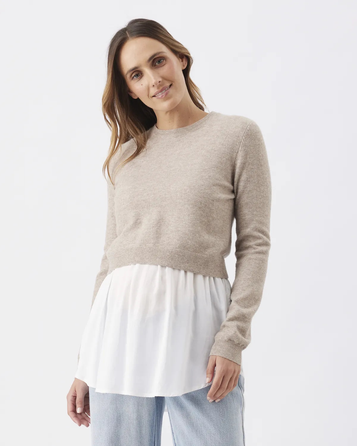 Sandy Detachable Nursing Knit - Latte