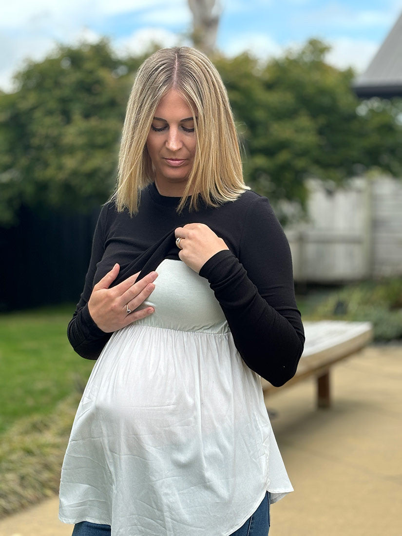 Nursing Knit (Cropped Jumper and Shirt)