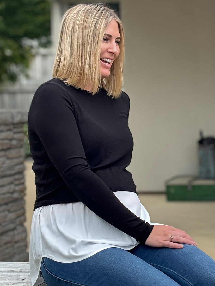 Nursing Knit (Cropped Jumper and Shirt)