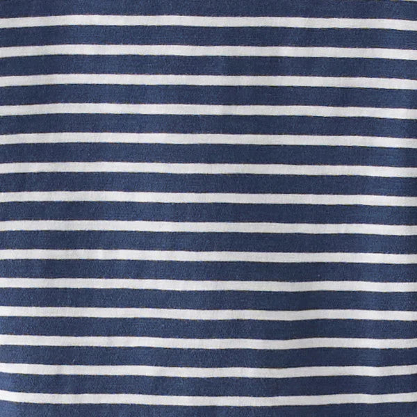 Claudette - Maternity & Breastfeeding Top - Navy/White