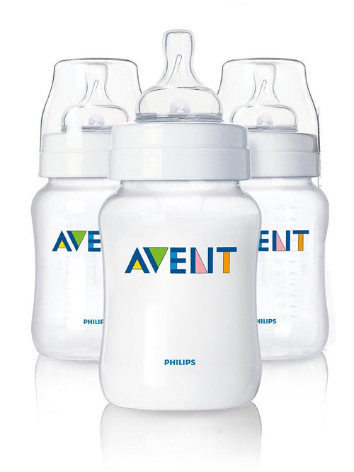 Avent Classic Bottles - 260ml Size - 3pk.    Anti Colic