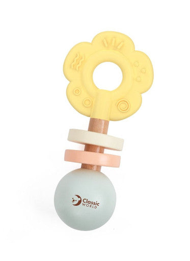 Flower Grasping Wooden Teether & Rattle | 0 M+