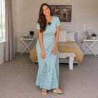 Teal Maxi Dress - Maternity & Breastfeeding