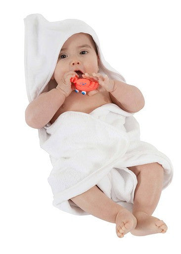 Hooded Baby Towel - White