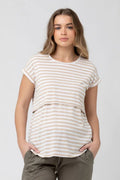 Lionel Nursing Tee Taupe / White