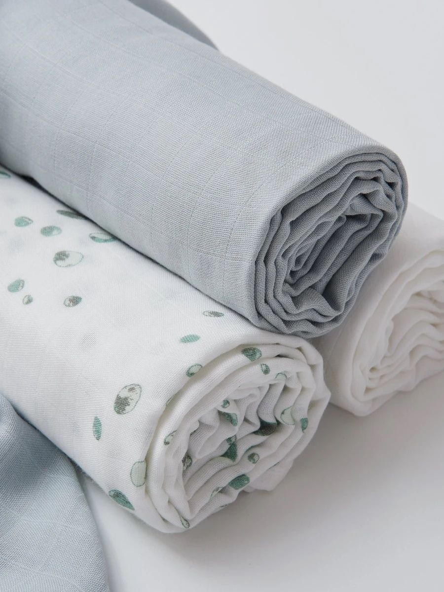 Little Bamboo Muslin Swaddle 3 Pack – Whisper