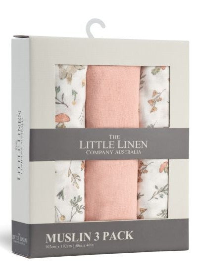 Harvest Bunny 100% Cotton Muslin 3PK