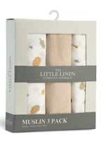 Nectar Bear 3 pack 100% Cotton Muslin Wraps