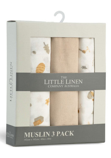 Muslin 3pk - Nectar Bear
