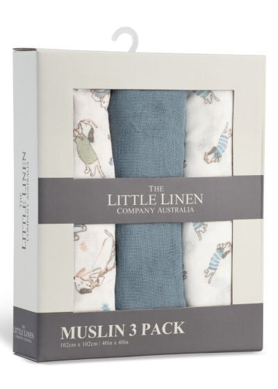 Little Linen Muslin 3PK Barklife Dog