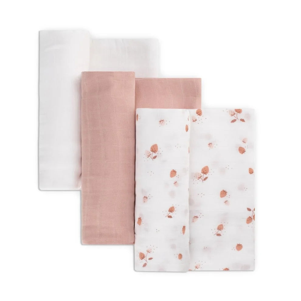 Muslin Swaddle 3pk – Dusty Rose