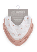 Muslin Bib 2 Pk - Dusty Rose