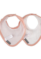 Muslin Bib 2 Pk - Dusty Rose