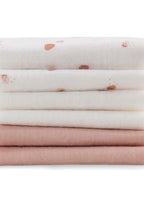 Muslin Washers 6 Pk - Dusty Rose