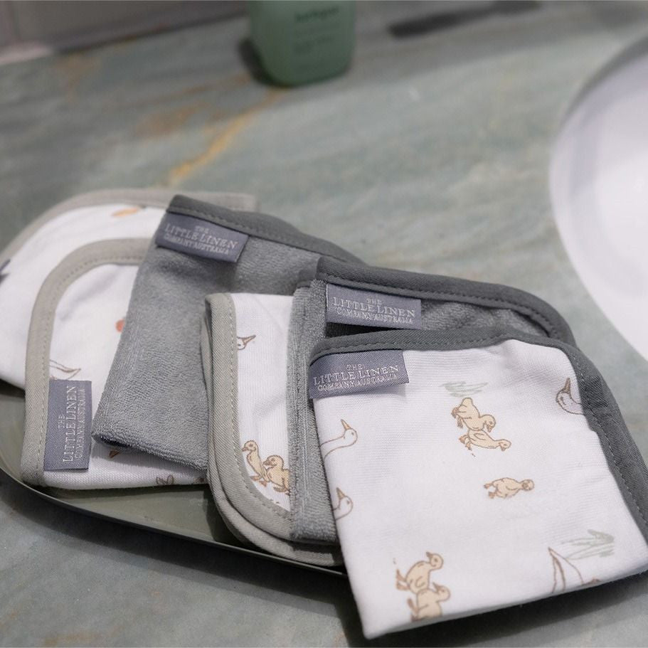 Towelling Washer 6PK - Farmyard Lamb