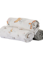 Muslin Wraps 3 pk - Farmyard Lamb