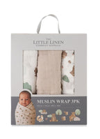 Muslin 3pk - Bushland Bear