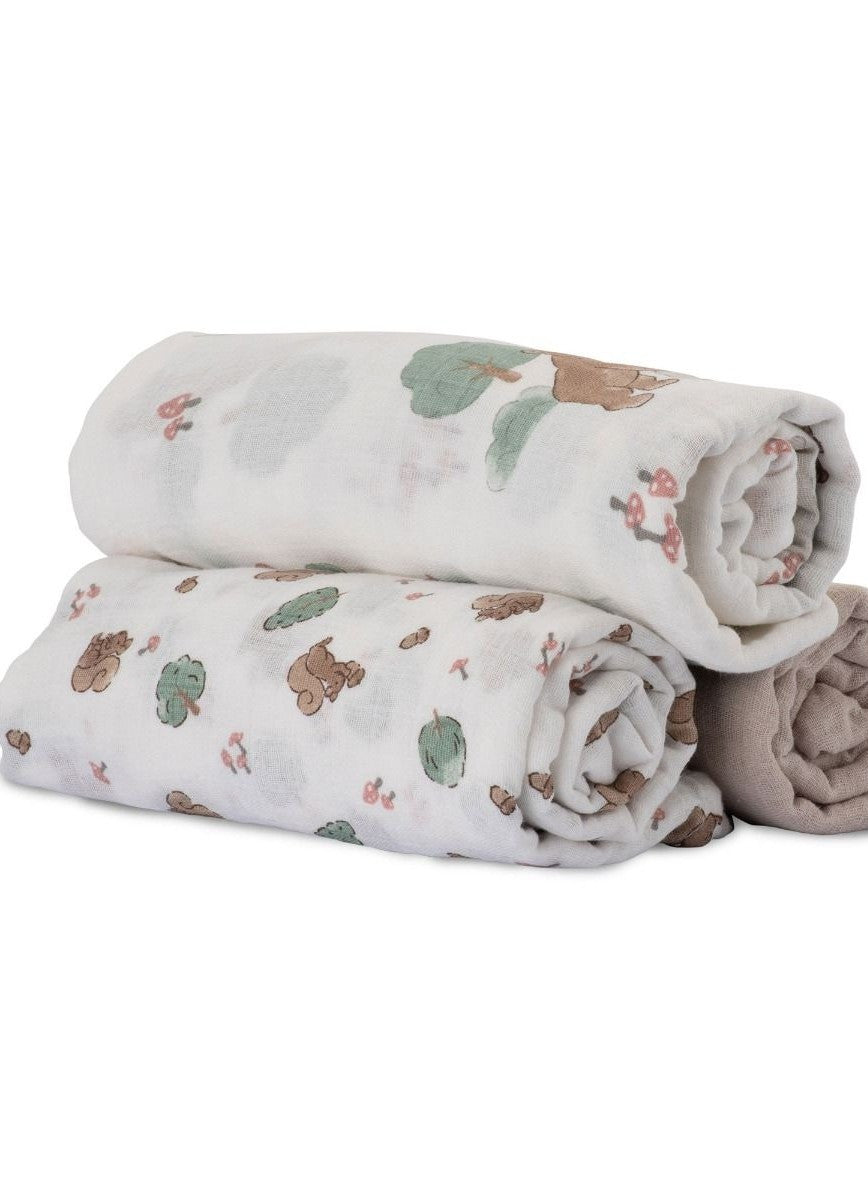 Muslin 3pk - Bushland Bear