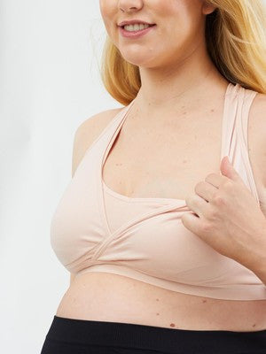 Lotus Hands Free Pumping Bra - Pink by Cake Lingerie