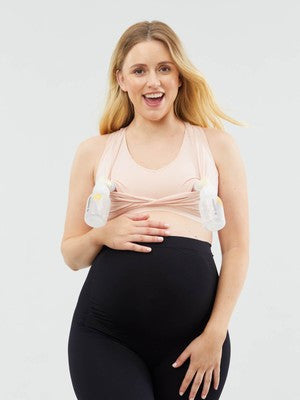 Lotus Hands Free Pumping Bra - Pink by Cake Lingerie