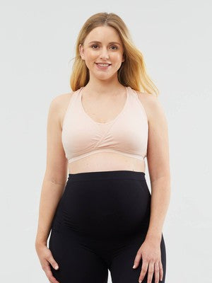 Lotus Hands Free Pumping Bra - Pink by Cake Lingerie