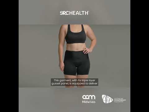 SRC Restore Support Mini Shorts - Uterine Prolapse & Continence Treatment (Black)