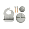 Silicone Feeding Set - Smoky Grey