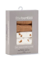 Muslin Wash Cloth 6pk - Iced Coffee